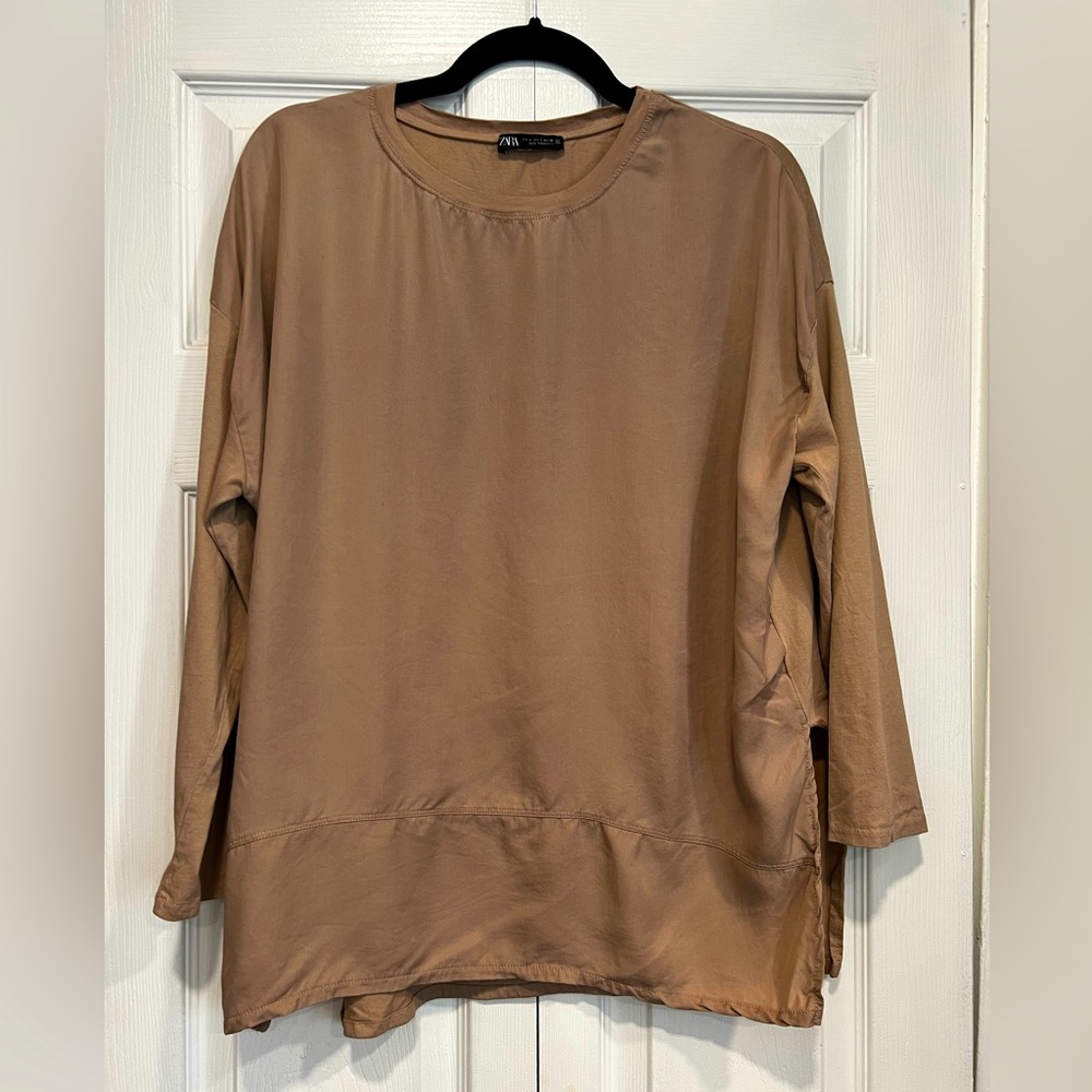 Mauve relaxed Zara shirt